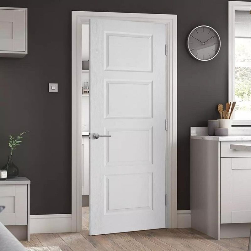 Design intérieur personnalisé Maison Portes en bois avec panneau MDF Faisceau en bois massif Style moderne