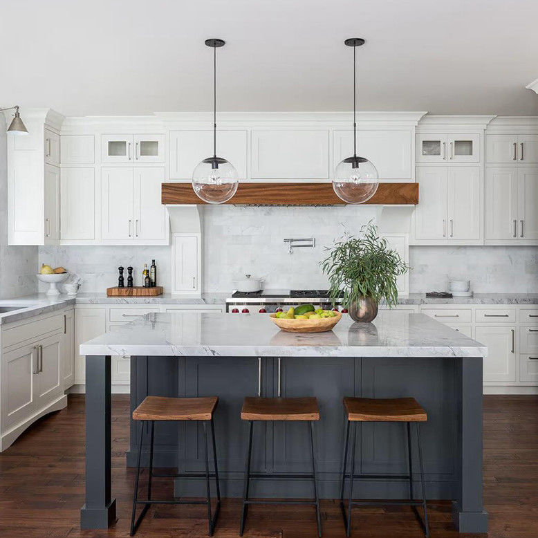Armoire de cuisine en pierre de quartz pour un look luxueux et moderne