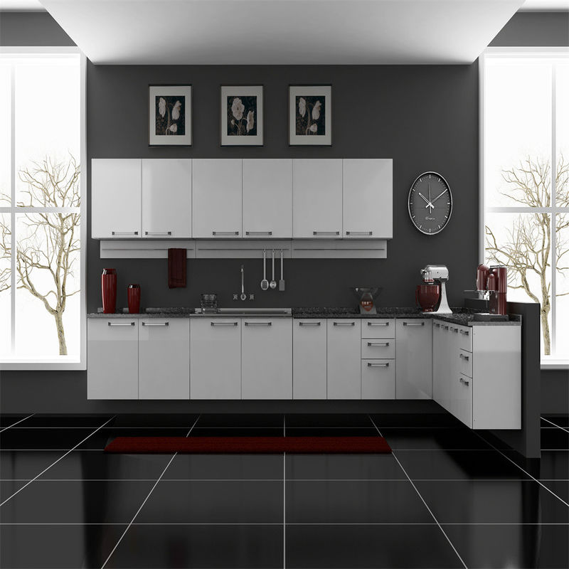 Armoire de cuisine de style italien modulaire YALIG avec matériel Blum et accessoires de coups de pied