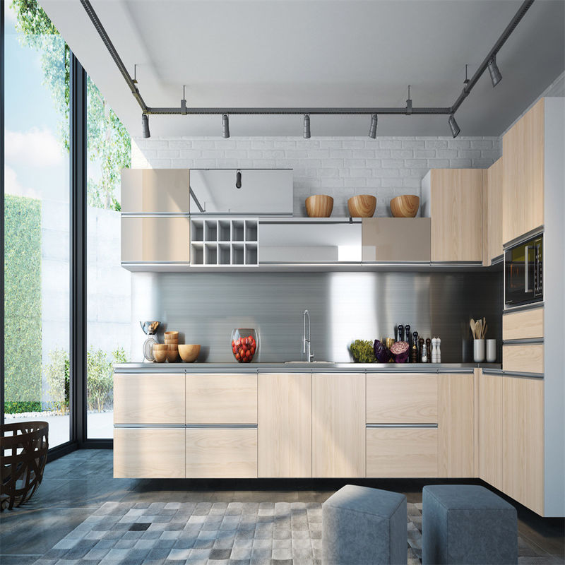 Armoire de cuisine de style italien modulaire YALIG avec matériel Blum et accessoires de coups de pied