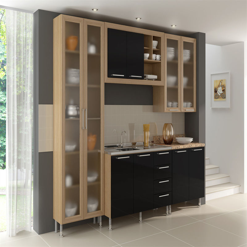 Armoire de cuisine de style italien modulaire YALIG avec matériel Blum et accessoires de coups de pied
