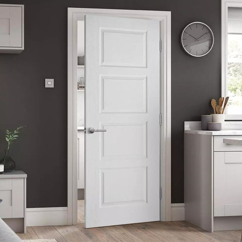 Intérieur MDF Portes de chambre en bois de couleur personnalisée Design moderne avec placage en bois massif