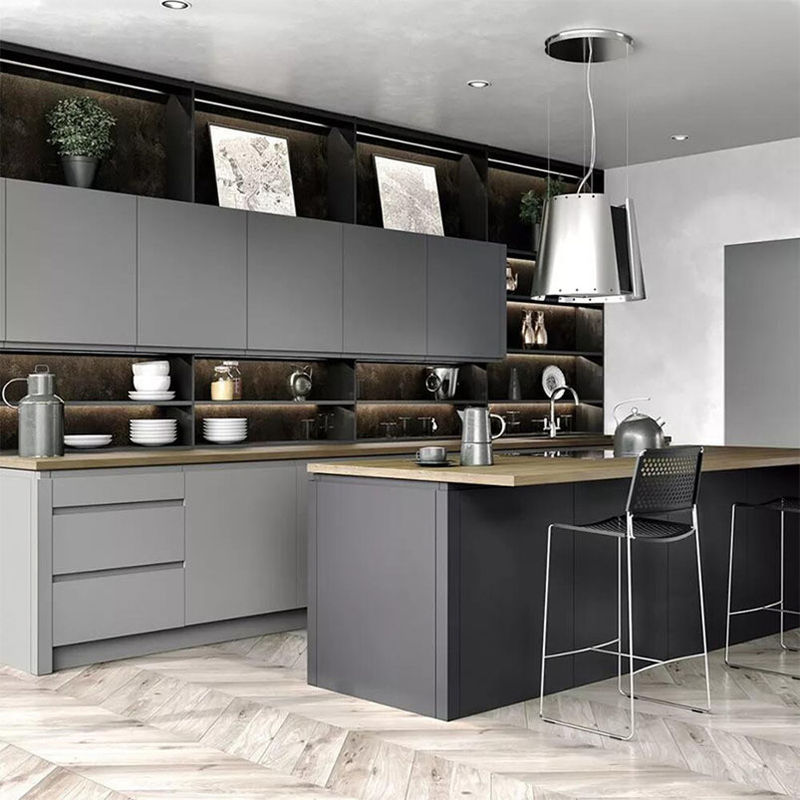 Meubles d'armoire mat personnalisés pour la fin de la villa de luxe de design moderne en bois massif