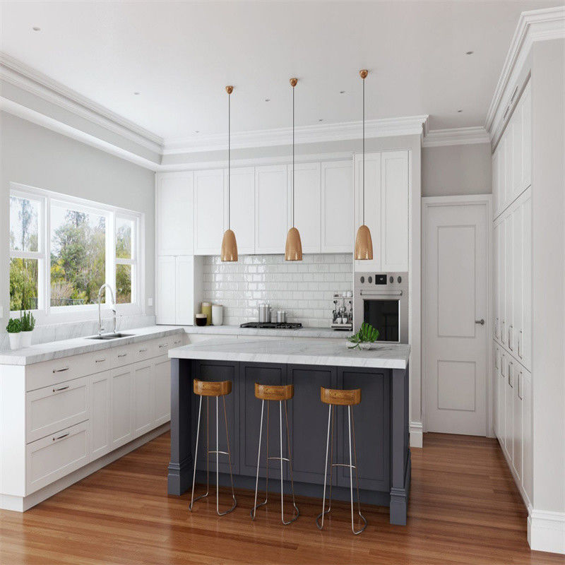 Armoire de cuisine en bois pour les cuisines italiennes modernes