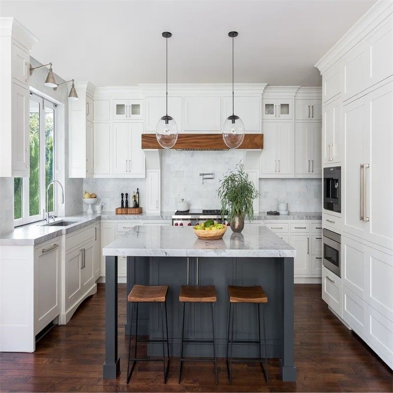 Armoire de cuisine en bois pour les cuisines italiennes modernes