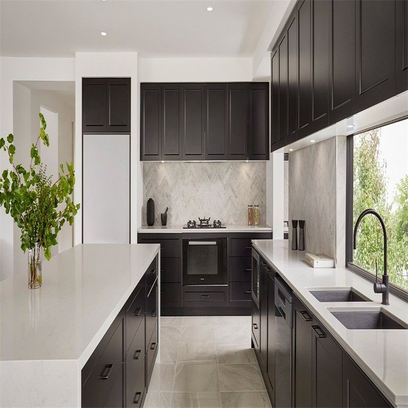 Armoire de cuisine en bois pour les cuisines italiennes modernes