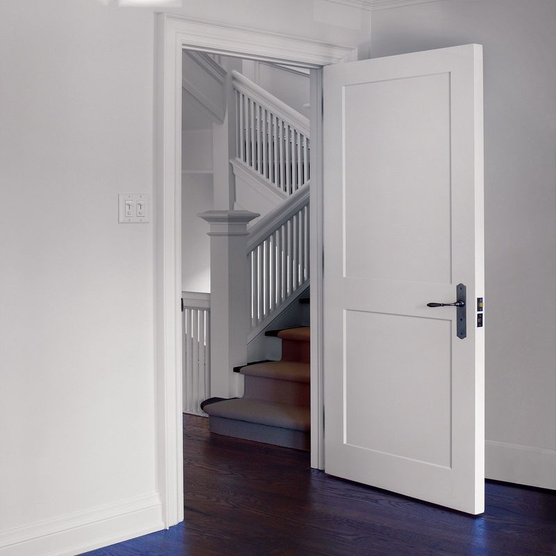 Porte en polymère de style américain professionnel sur mesure design moderne MDF Porte de chambre intérieure