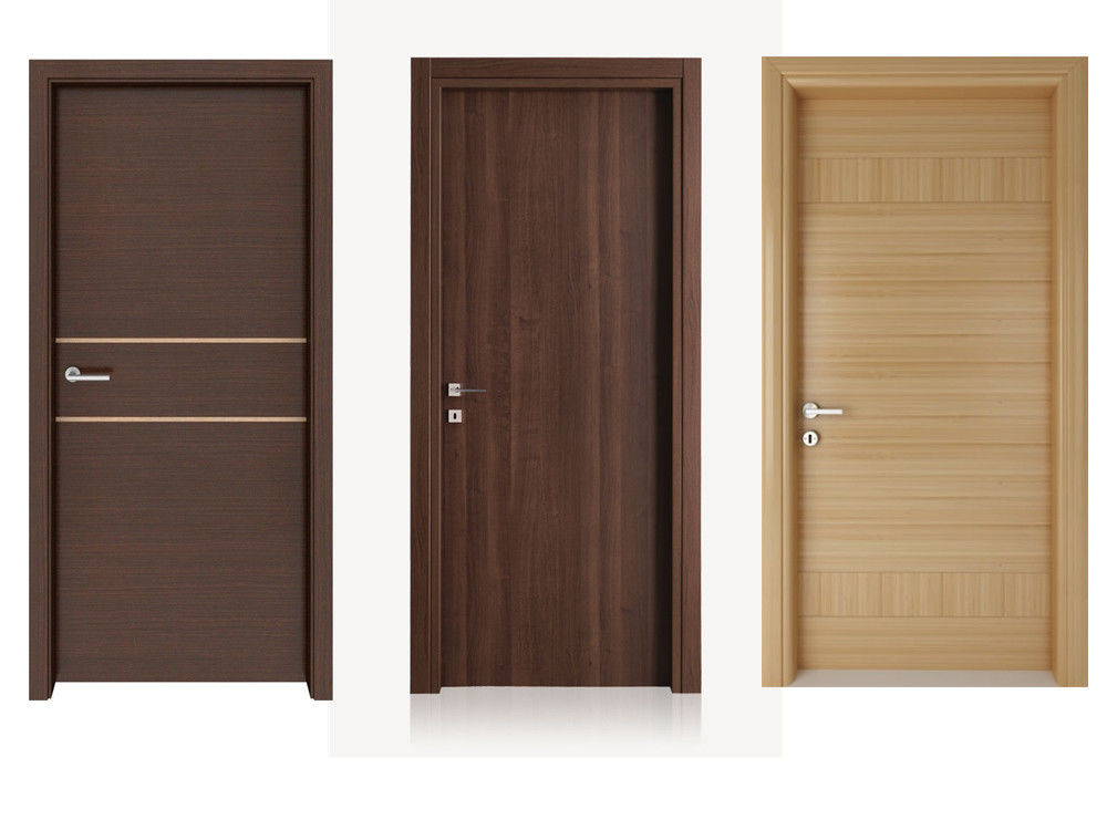 Porte en polymère de style américain professionnel sur mesure design moderne MDF Porte de chambre intérieure