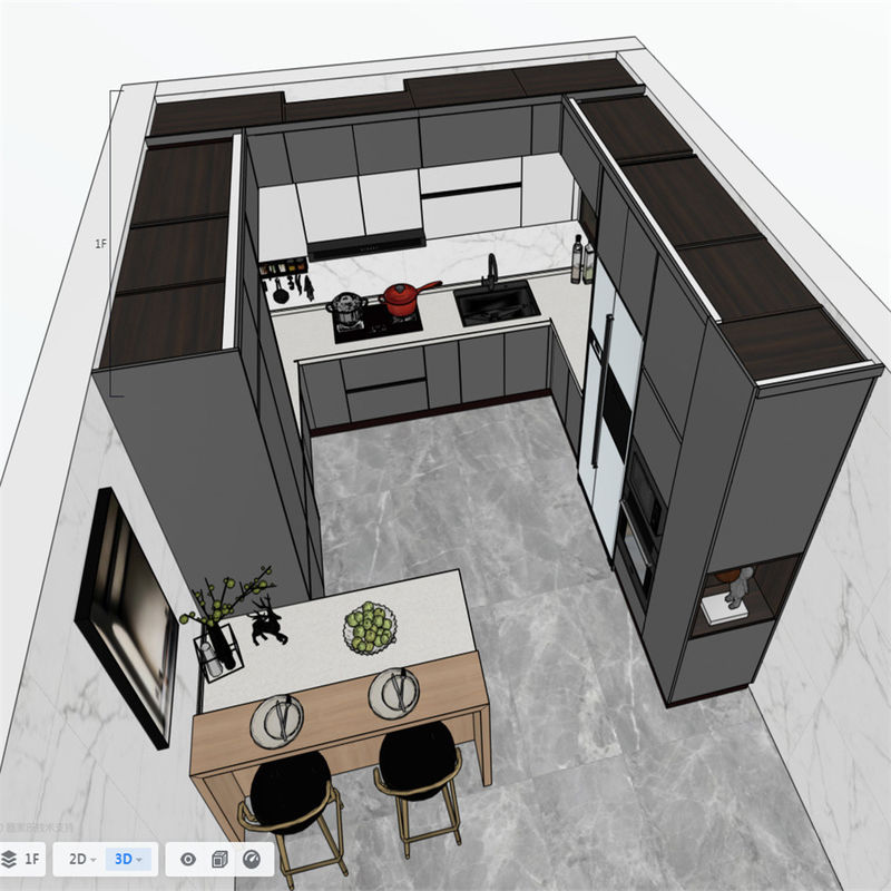 Transformez votre cuisine avec des armoires en bois gris personnalisables et des portes en MDF de YALIG