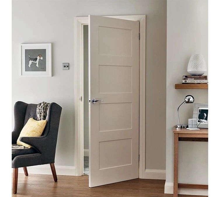 Matériau MDF Taille personnalisée Porte intérieure blanche avec cadre et ouverture latérale