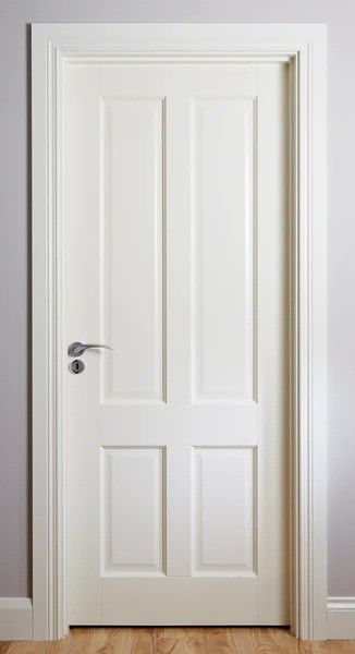 Matériau MDF Taille personnalisée Porte intérieure blanche avec cadre et ouverture latérale
