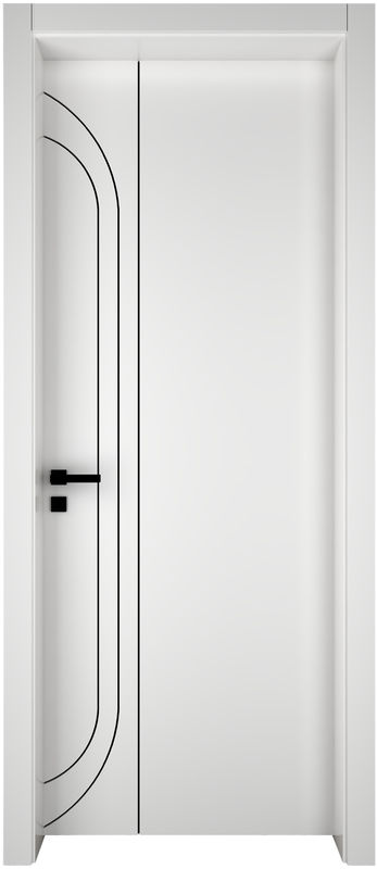 Matériau MDF Taille personnalisée Porte intérieure blanche avec cadre et ouverture latérale