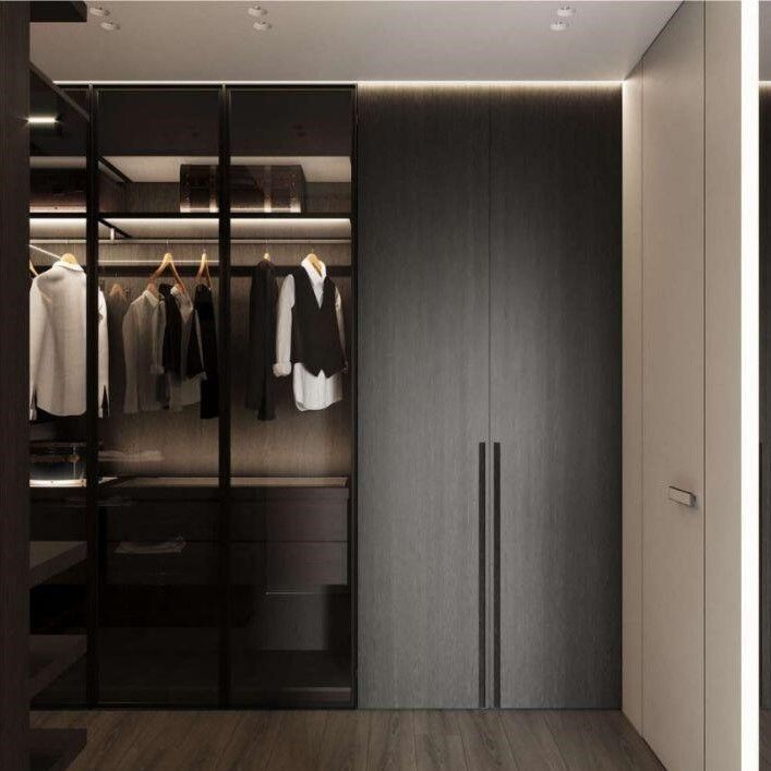 Accueil Villa Hôtel Appartement Armoire de meubles dans le style moderne avec carte MR HDF personnalisée