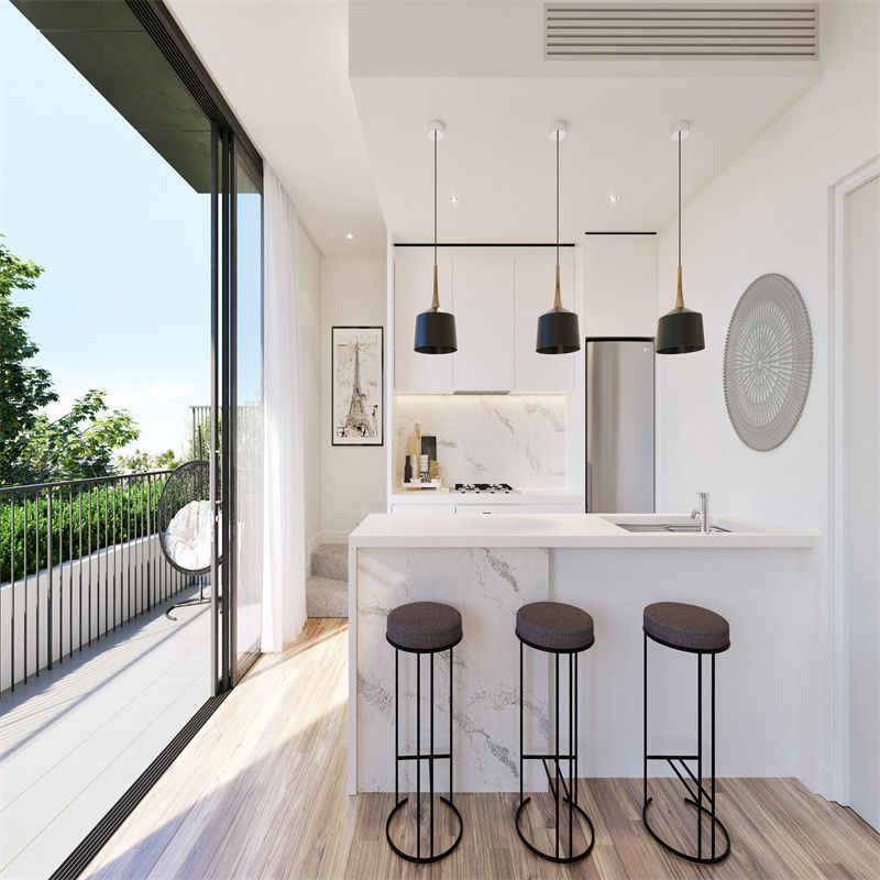 Traitement de la surface de laque Armoires de cuisine haut de gamme de style moderne pour votre cuisine de rêve