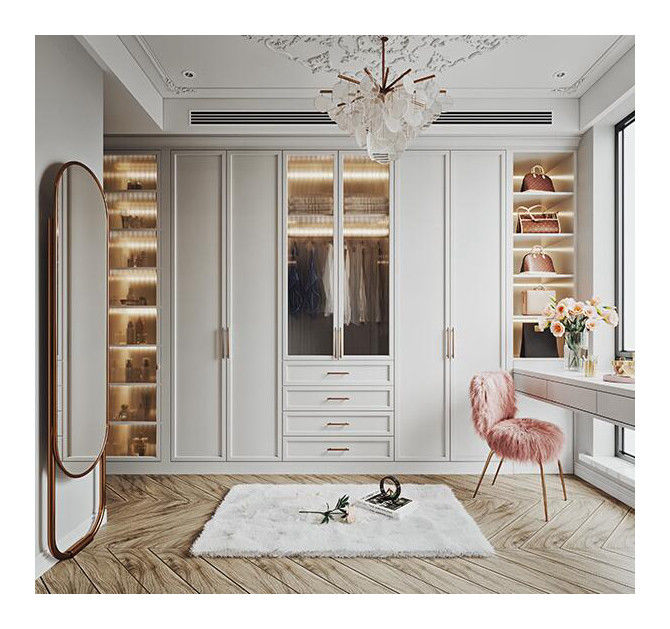 Armoire de rangement en bois de design européen de luxe pour assurer les espaces de vie modernes