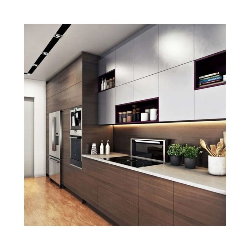 Blum Drawer équipé taille personnalisée design moderne de luxe armoire murale de cuisine imperméable