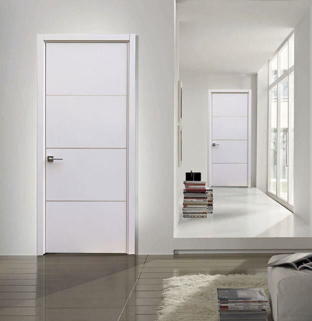 Portes intérieures en bois massif de taille personnalisée de style moderne pour maisons de design contemporain