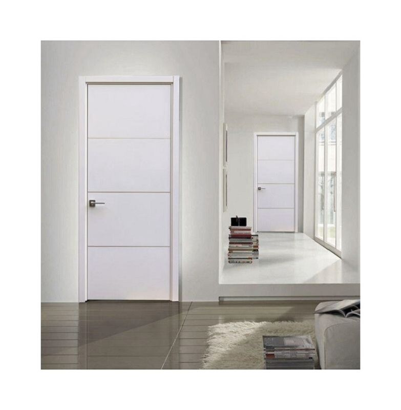 Porte de chambre à l' intérieur à ouverture latérale en bois massif de style moderne simple pour une installation facile
