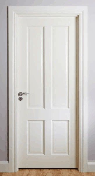 Porte de chambre à l' intérieur à ouverture latérale en bois massif de style moderne simple pour une installation facile