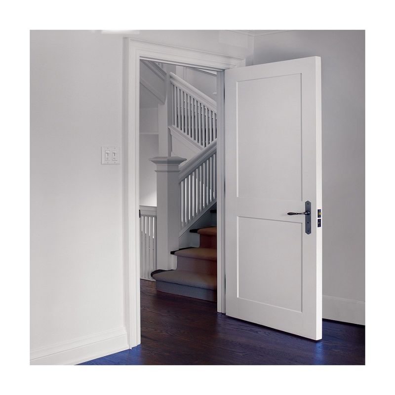 Porte intérieure blanche en faisceau de bois massif avec cadre de taille personnalisée et imperméable