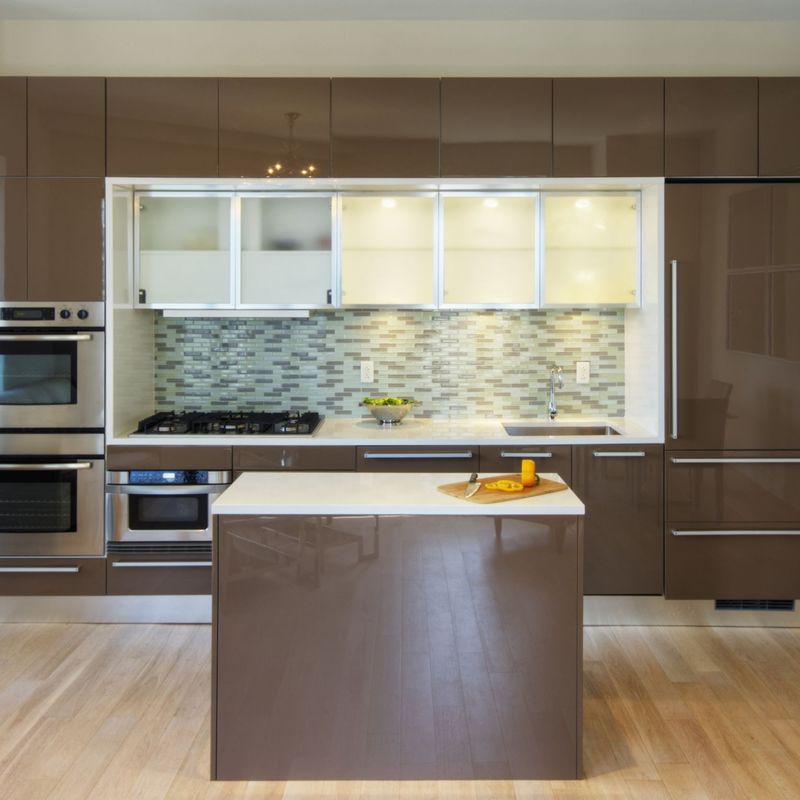 Vantage étanche à l'eau et au feu Armoire de cuisine complète de style villa européen de luxe