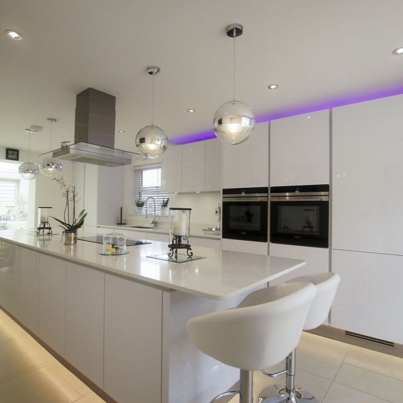 Finition naturelle tout le verre design de la cuisine coin de meubles poignée pour YALIG armoires