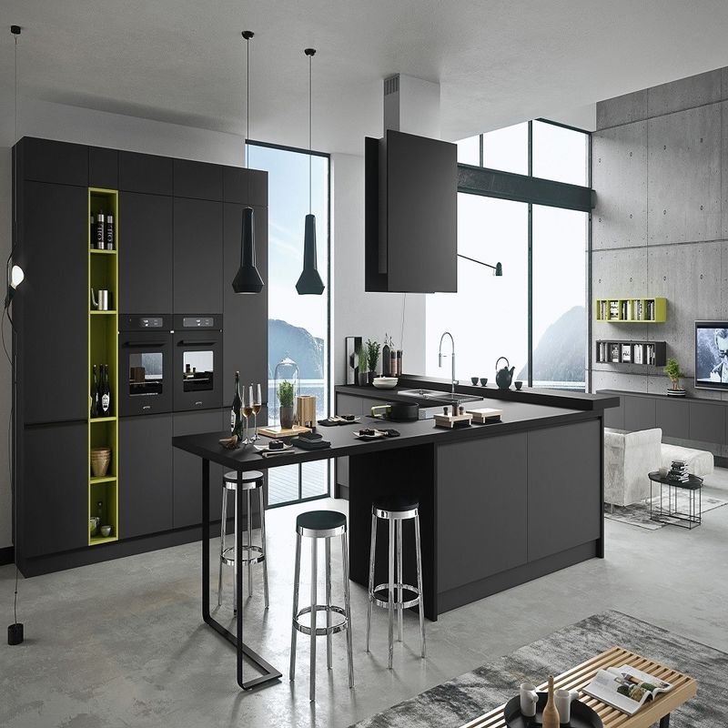 Armoire murale de cuisine en bois massif en design moderne avec taille personnalisée et étanche
