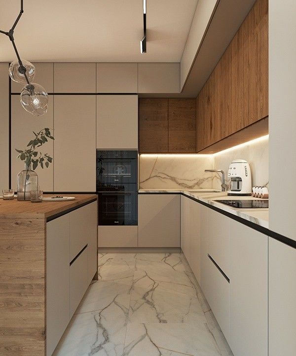 Blum Hardware Design moderne Light Box Armoire de cuisine pour la conception de petites cuisines colorées