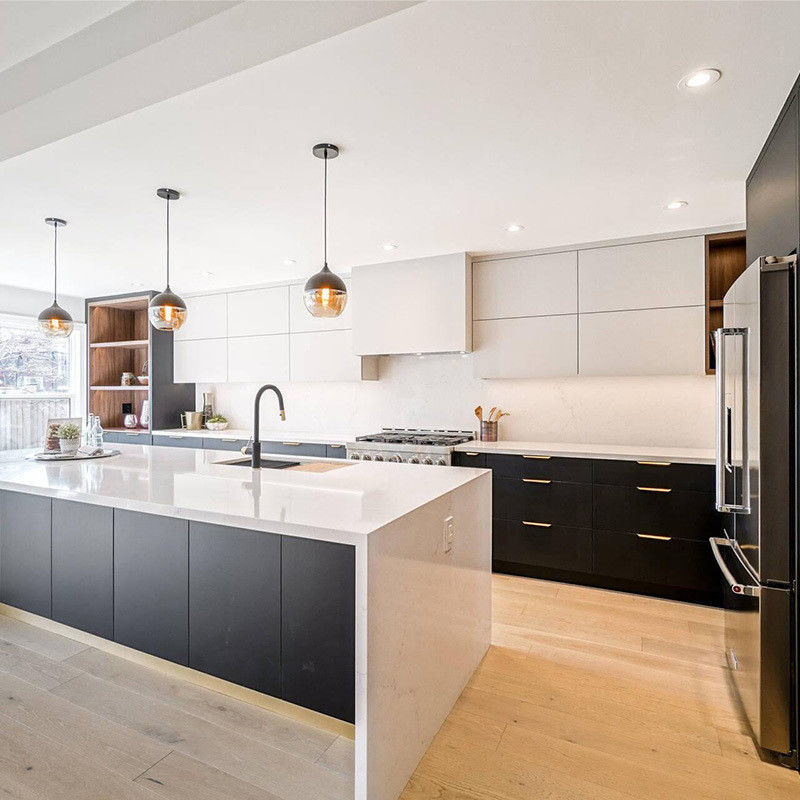 Armoire de cuisine mat personnalisée pour les cuisines intelligentes modernes en fin de vie dans les villas et les appartements