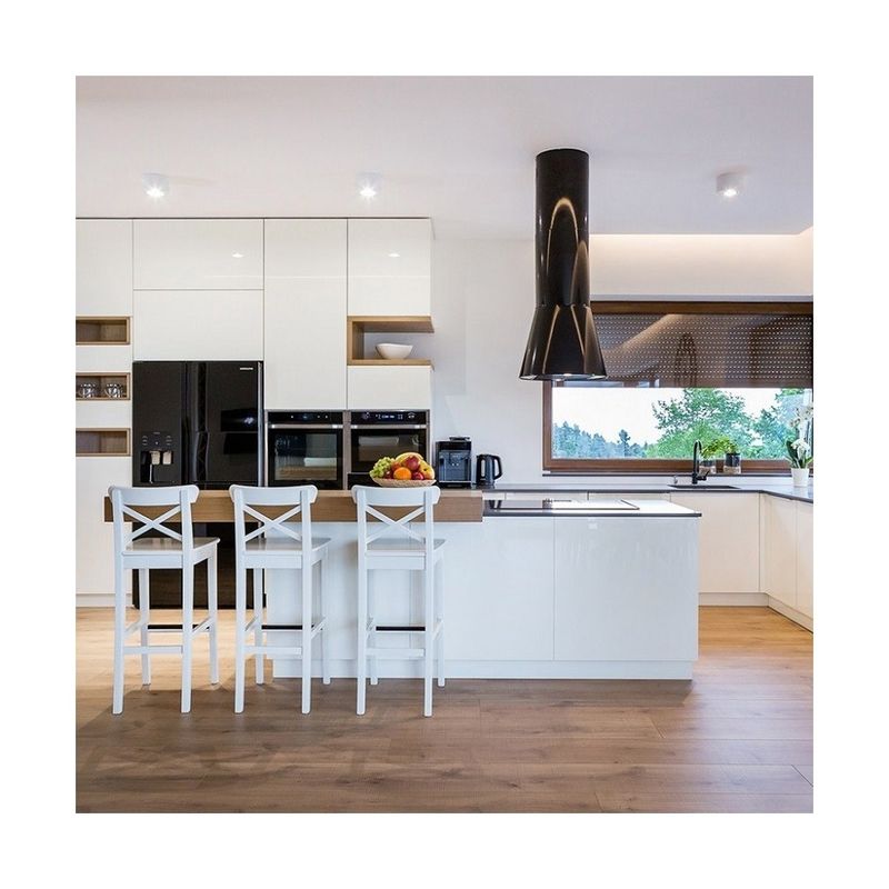 Couleur de placage personnalisé YALIG Moderne style armoire de cuisine en bois luxueux haut de gamme