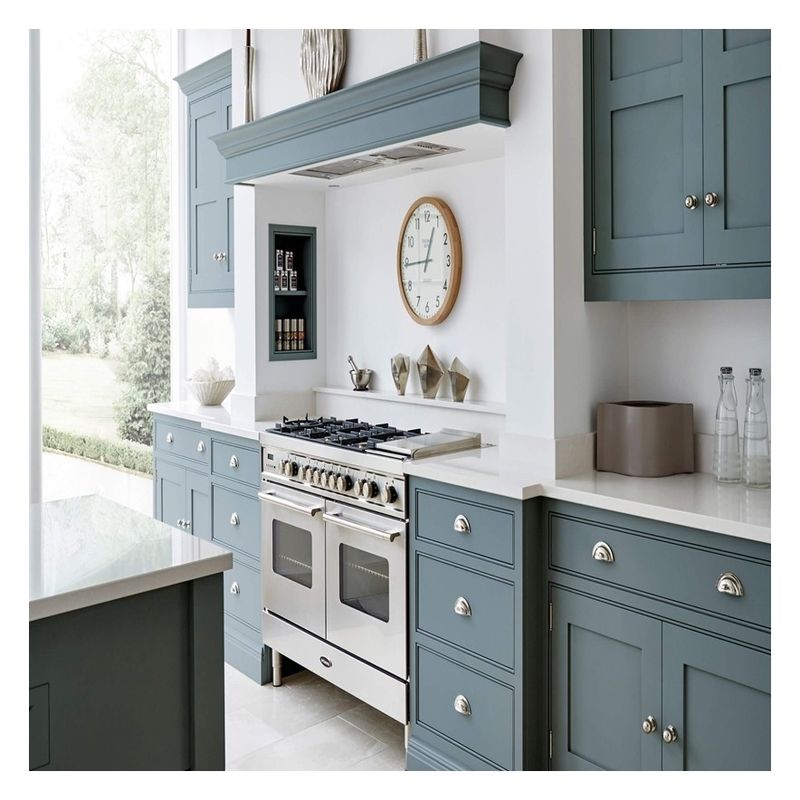 Armoire de cuisine de grande capacité avec finition en laque facile à nettoyer CAD / 3D librement