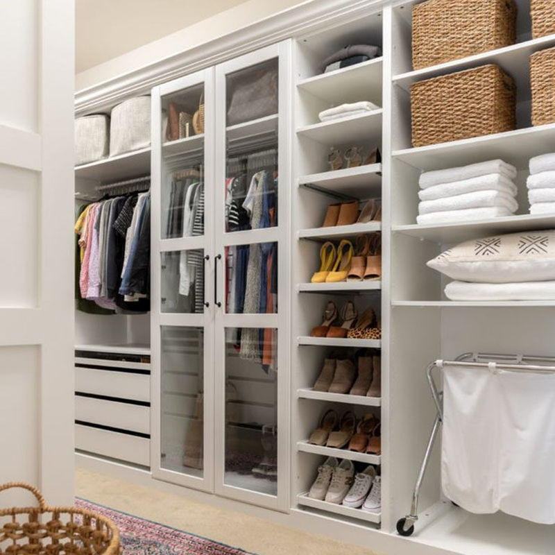 Ensemble de meubles modernes pour la salle de couchage Armoire de mur Conception intégrée et options 2D / 3D