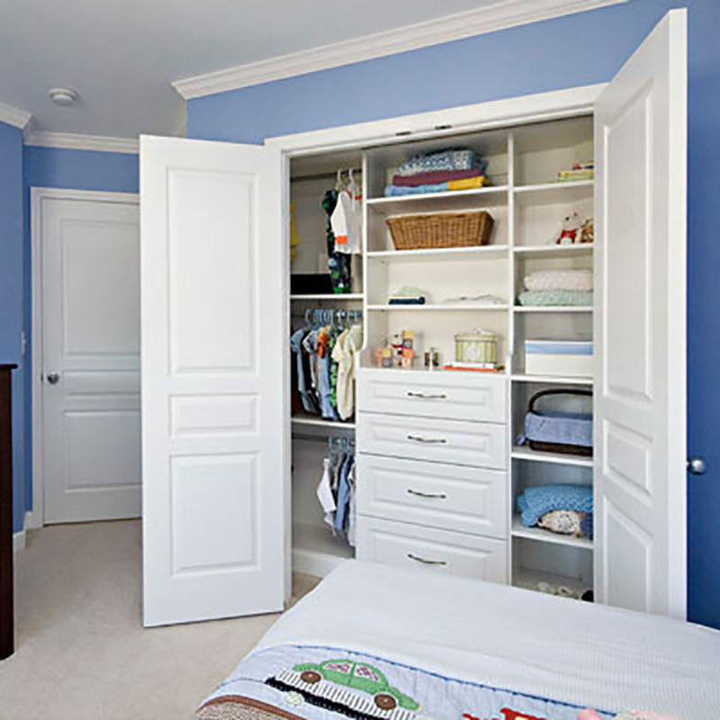 Ensemble de meubles modernes pour la salle de couchage Armoire de mur Conception intégrée et options 2D / 3D