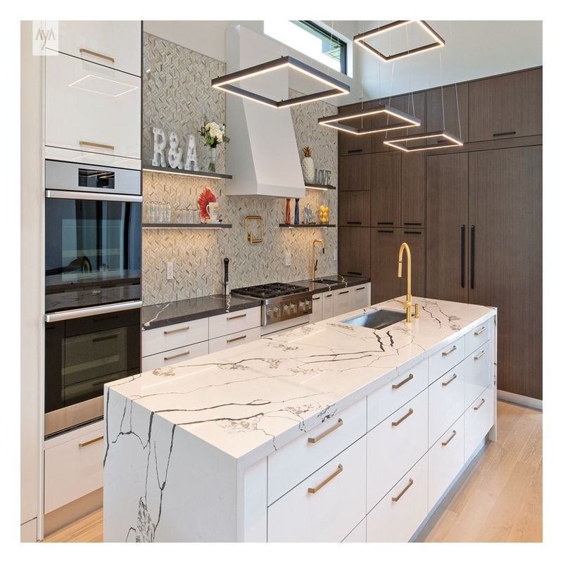 Tableau de couleurs personnalisé et armoire de cuisine modulaire librement conçue en CAD / 3D pour la maison