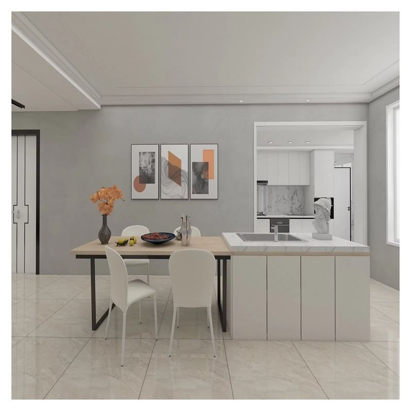 Des armoires de cuisine en PVC de couleur blanche pour le design moderne sur le marché