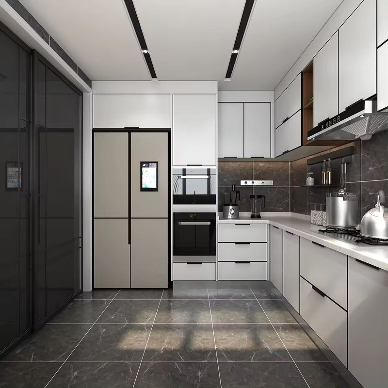 Des armoires de cuisine en PVC de couleur blanche pour le design moderne sur le marché