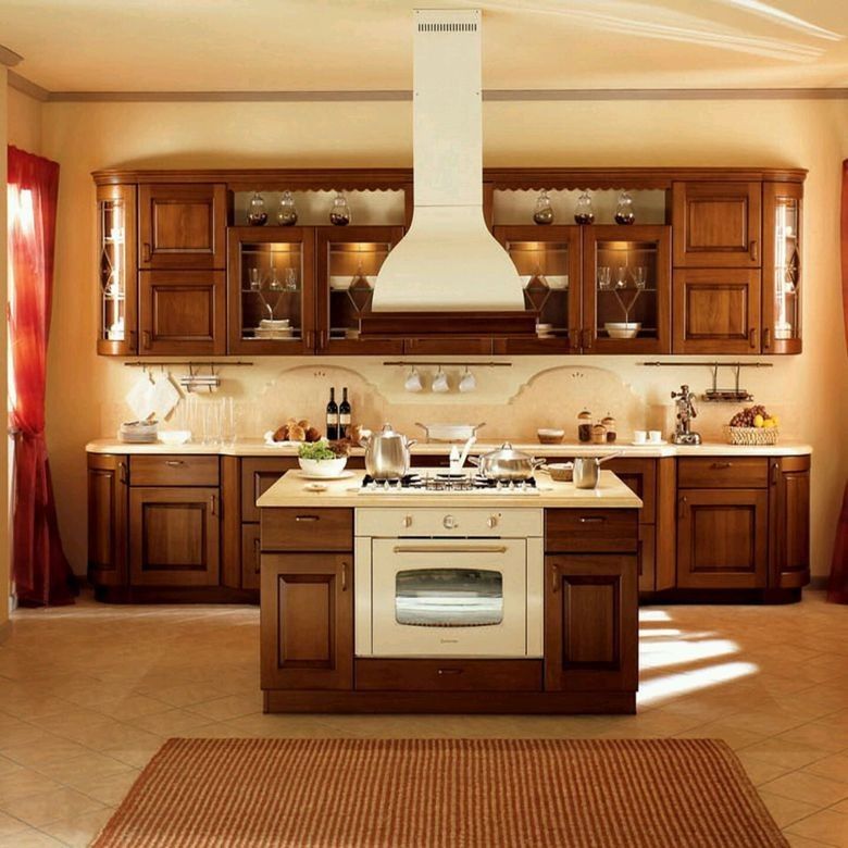 Armoire de cuisine en bois massif moderne avec panneau de porte à membrane en PVC et conceptions distinctes