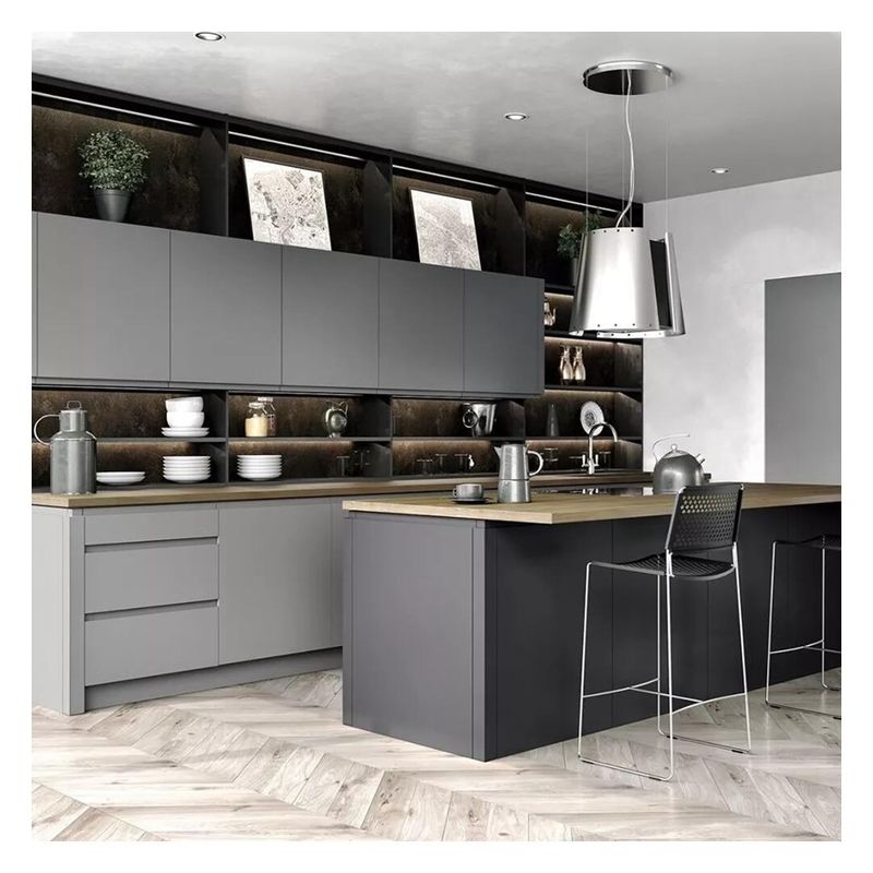 Taille personnalisée Design moderne Laque peinture Armoires de cuisine pour une solution complète de cuisine