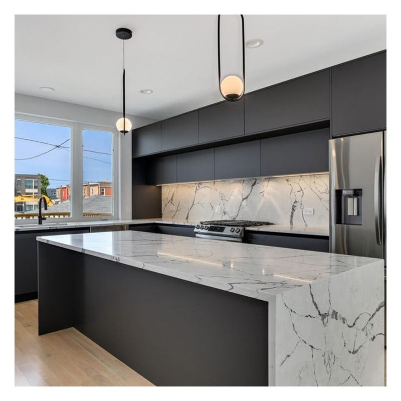 Taille personnalisée Design moderne Laque peinture Armoires de cuisine pour une solution complète de cuisine