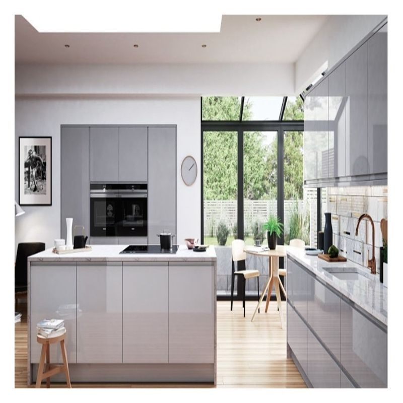 Facile propre avantage personnalisation armoires de cuisine de style moderne brillant pour appartement