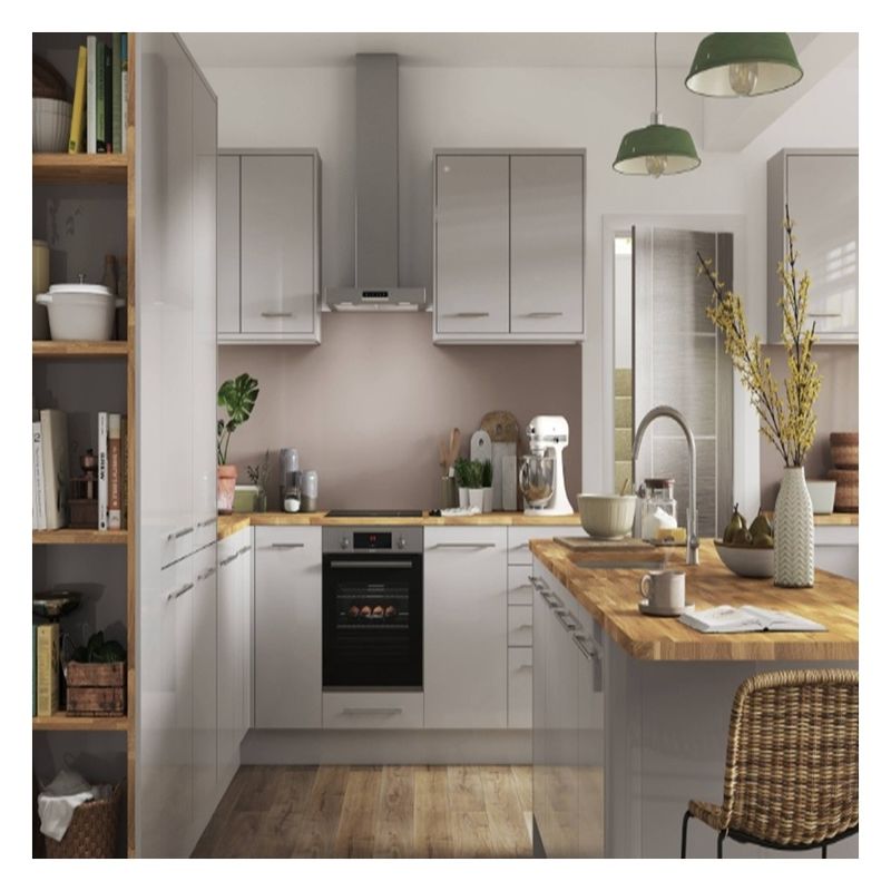 Facile propre avantage personnalisation armoires de cuisine de style moderne brillant pour appartement