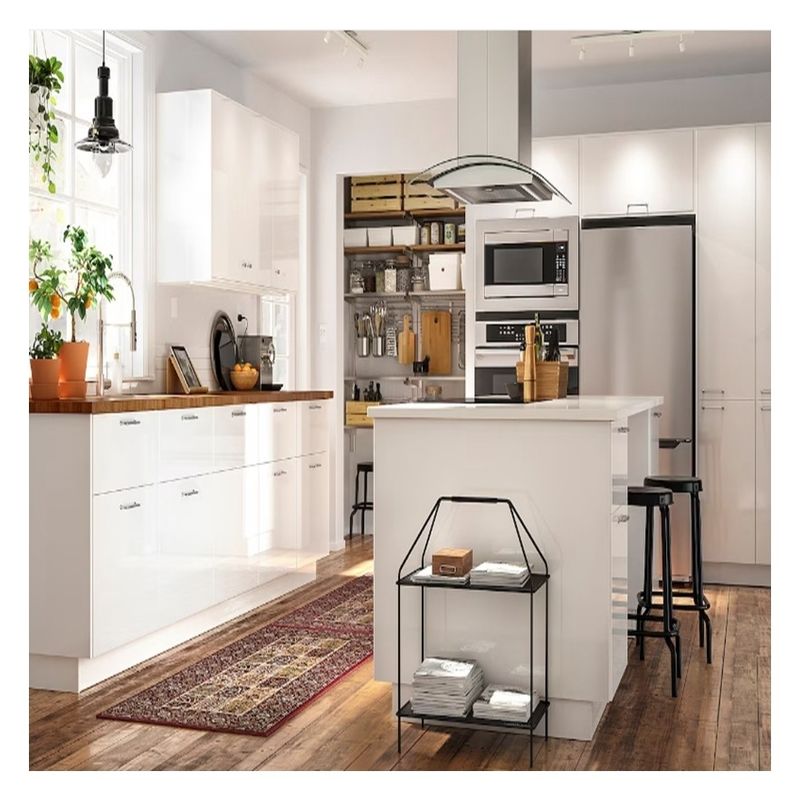 Facile à nettoyer fonctionnalité couleur personnalisée armoires de cuisine de style moderne pour appartement