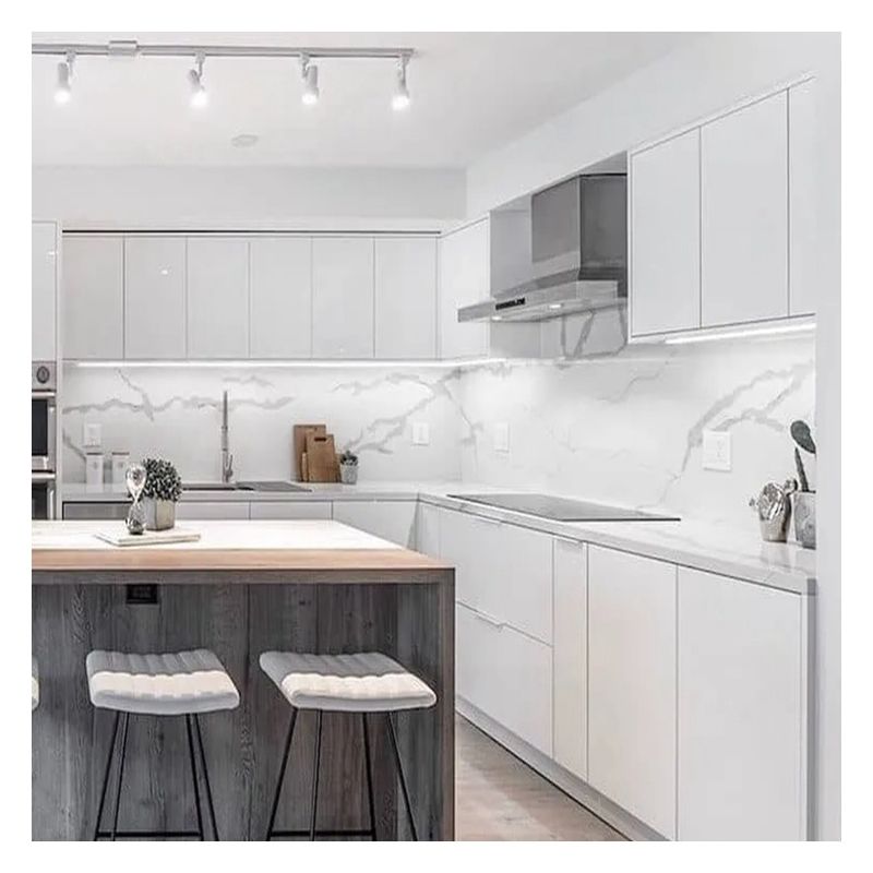 Facile à nettoyer fonctionnalité couleur personnalisée armoires de cuisine de style moderne pour appartement