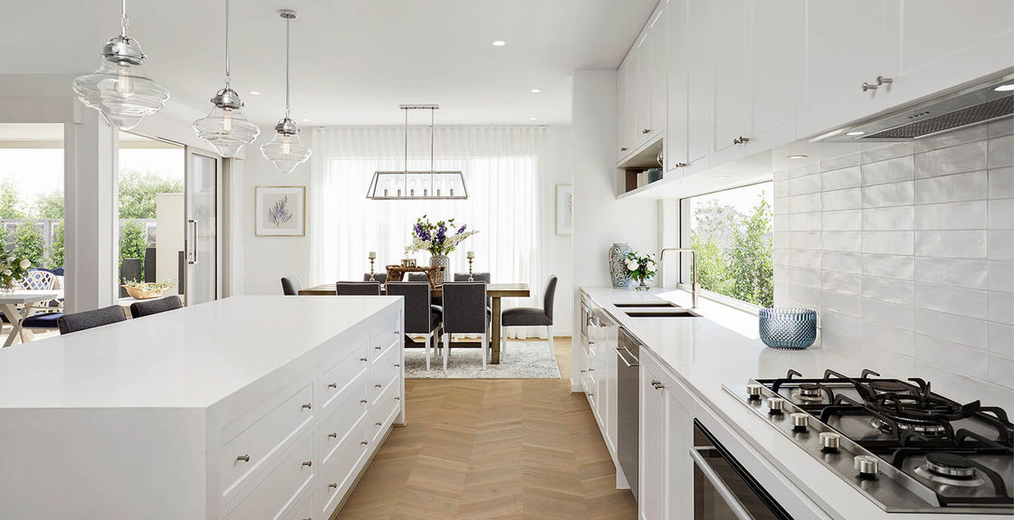Armoires de cuisine australiennes de meubles verts brillants pour les clients modernes et les maisons