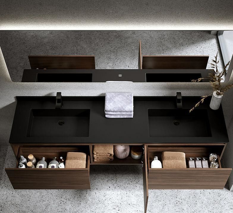 C'est un meuble européen sur mesure, une commode à coin avec évier, très populaire et beau.