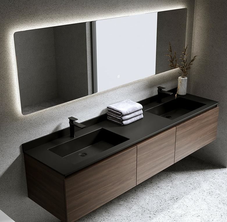 C'est un meuble européen sur mesure, une commode à coin avec évier, très populaire et beau.
