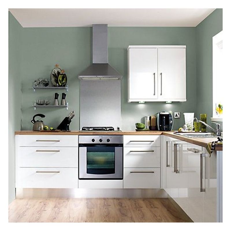 Armoires modulaires de petite cuisine en finition laque brillante claire et couleur Ral personnalisée