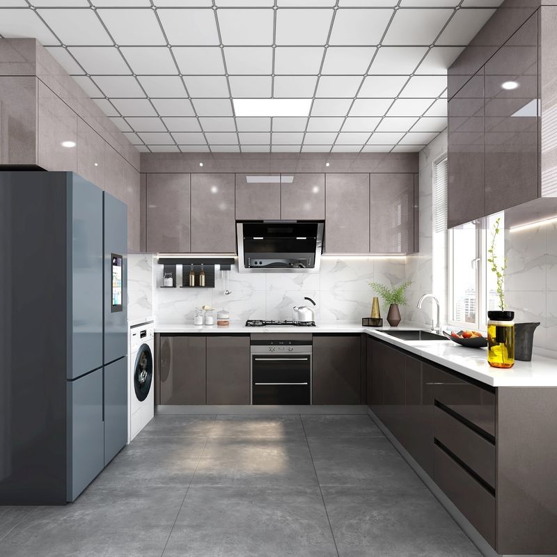 Armoire de cuisine à domicile moderne à l'épreuve de l'eau à l'épreuve du feu