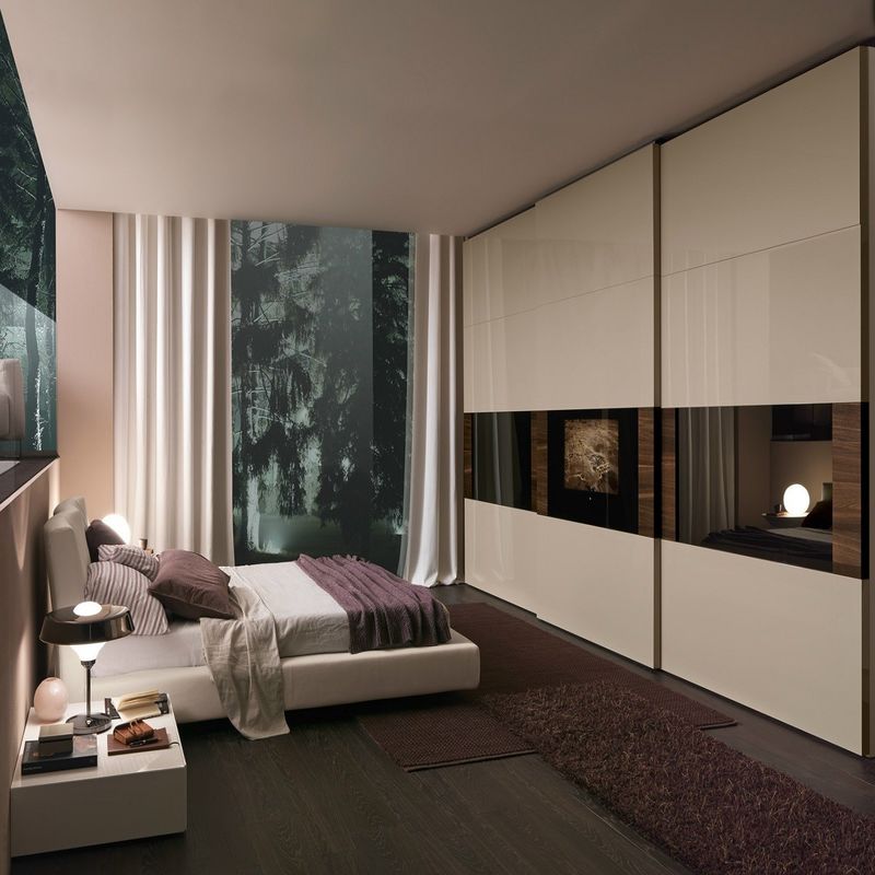 Armoire à porte coulissante de style moderne pour chambre haute 2023 Design personnalisable