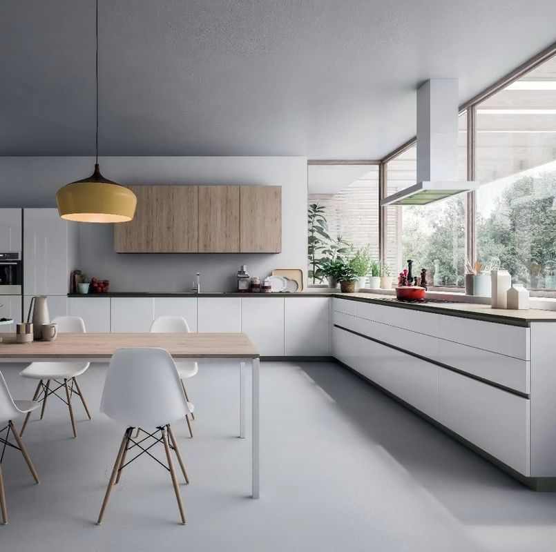 Complète tiroir à tirage au sort Pantry Armoire de cuisine blanche en MDF pour les meubles de cuisine